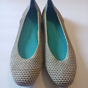 Rothys Multi Metallic Limited Edition Square Toe Flats Women Size 10